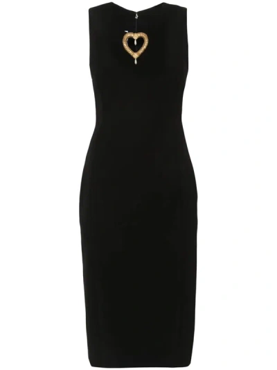 Moschino Midi Dress In Black