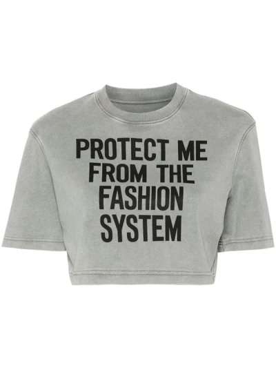 Moschino T-shirt With Print In Grey