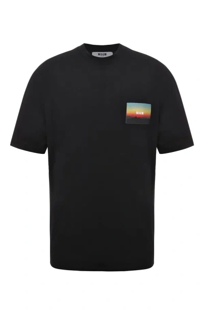 Msgm T-shirt Clothing In Black