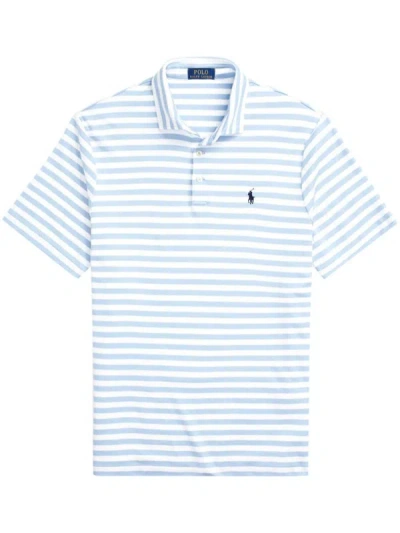 Polo Ralph Lauren T-shirts And Polos In Bianco E Celeste