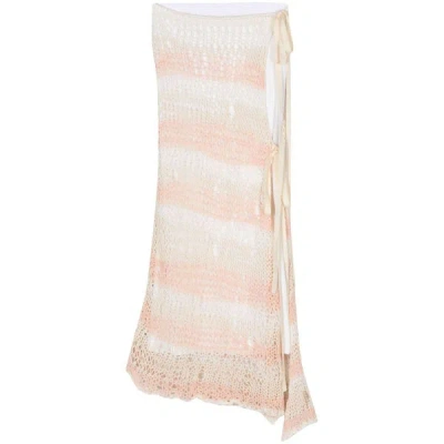 Sportmax Skirts In White/pink