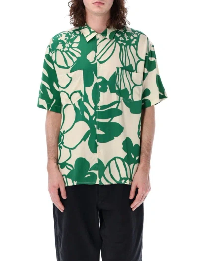 Ymc You Must Create Ymc Mitchum Shirt In Ecru Green