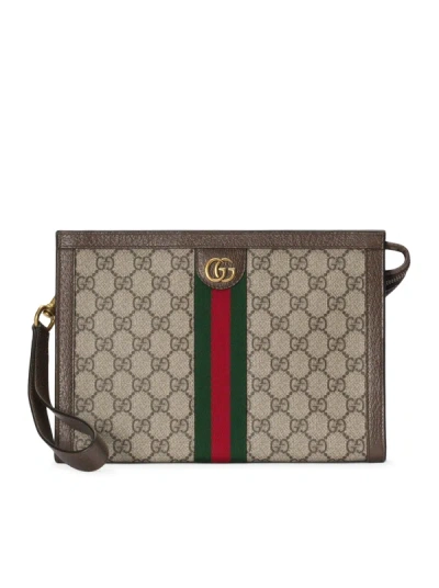 Gucci Pouch Ophidia Gg In Nude & Neutrals