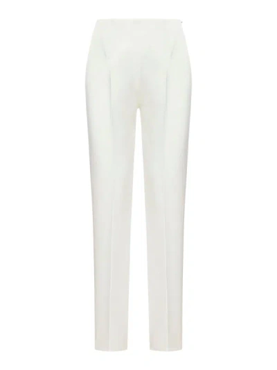Sportmax Trousers With Bones In White