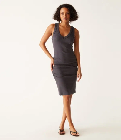 Michael Stars Esme Ribbed Dress In Oxide