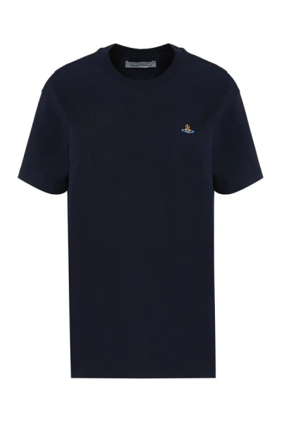 Vivienne Westwood Navy Blue Cotton T-shirt