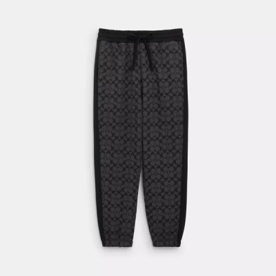 Coach Outlet Signature Sweatpants In Grey