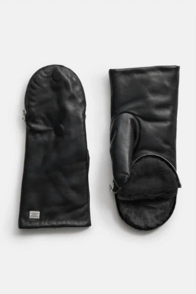 Soia & Kyo Betrice Leather Mitten In Black