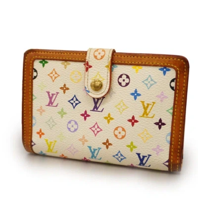 Pre-owned Louis Vuitton Viennois Canvas Wallet () In White