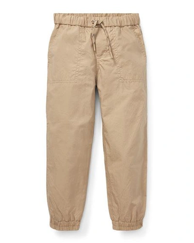 Ralph Lauren Cotton Jogger Pants In Beige