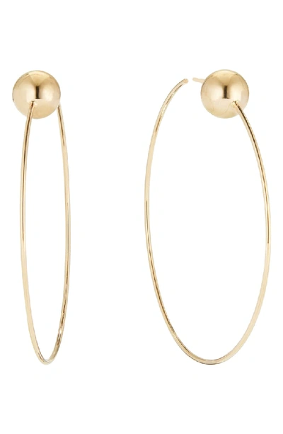 Lana 14k Gold Bead-post Hoop Earrings
