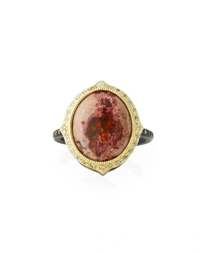 Armenta Old World Mexican Fire Opal Ring In Yellow/black