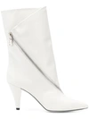 Givenchy Show Asymmetric-zip 80mm Boots In White