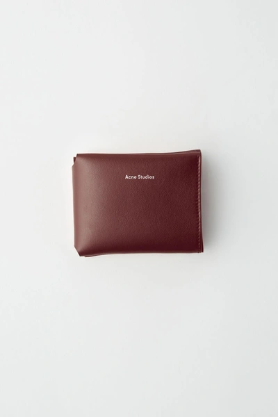 Acne Studios Fold Wallet Burgundy In Burgundy