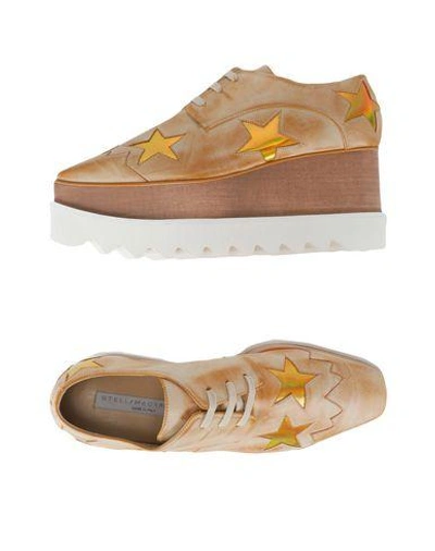 Stella Mccartney Lace-up Shoes In Sand