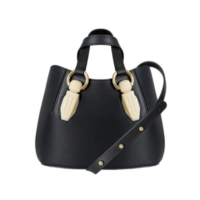 Aevha London Mini Garnet Tote In Black With Resin Hardware