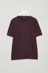 Cos Bonded Cotton T-shirt In Red
