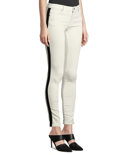 Black Orchid Jude Mid-rise Skinny Jeans W/ Tuxedo Stripes In White Pattern