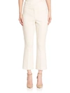 Theory Erstina Pioneer Cropped Pants In Pearl Ivory