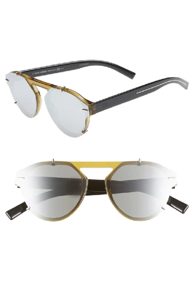 Dior Men's Round Clipped Optyl&reg; Sunglasses In Khaki