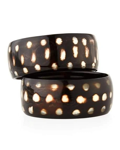 Nest Jewelry Spotted Horn Bangle Bracelet In Animal Print