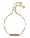 Kendra Scott Stan Adjustable Bracelet In Gold/sandy Drusy