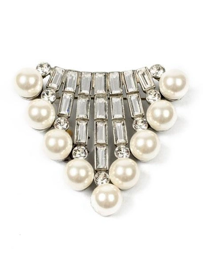 Ben-amun Crystal Baguette & Pearly Brooch