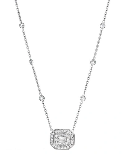 Penny Preville Deco Collection Emerald-cut Diamond Pendant Necklace