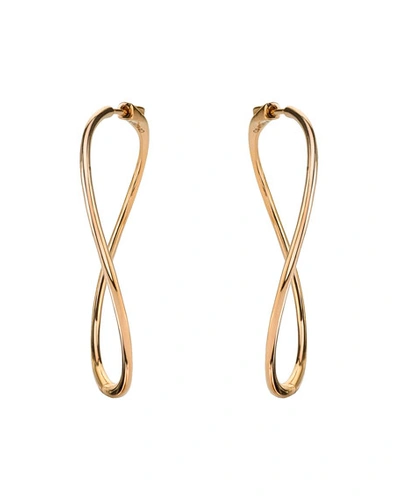 Anita Ko 18k Rose Gold Twisted Hoop Earrings In Ylwgold