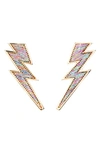 Mignonne Gavigan Lightning Bolt Thread Earrings In Multi/ Gold