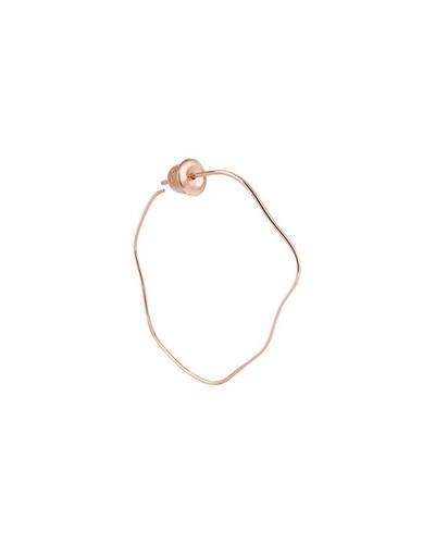 Kismet By Milka 14k Rose Gold Large Waved Hoop (single)