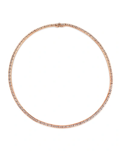 Anita Ko 18k Rose Gold Diamond Link Choker Necklace