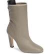 Stuart Weitzman Brooks Slouchy Leather Bootie In Seal Ghent Leather