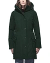 Canada Goose Kinley Hooded Cinched-waist Parka Coat In Spruce