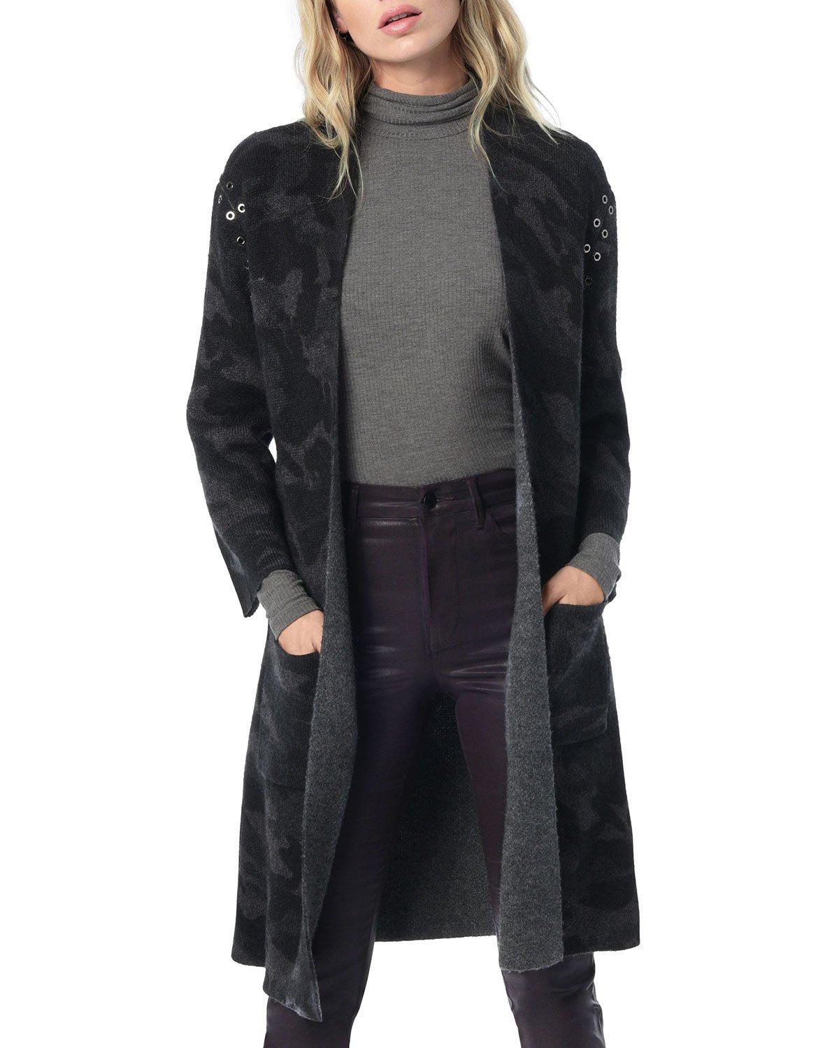 camo duster cardigan