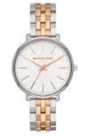 Michael Kors Pyper Bracelet Watch, 38mm In Rose Gold/ White/ Silver/ Gold