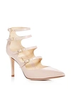 Marion Parke Women's Mitchell Strappy Leather Mary Jane Pumps In Dusty Pink