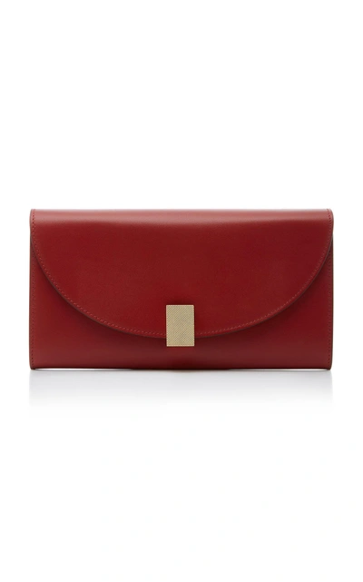 Victoria Beckham Half-moon Leather Wallet In Red ModeSens