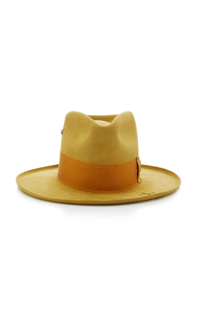 Nick Fouquet Oasis Beaver Felt Fedora Hat In Gold