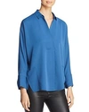 Nic And Zoe Nic+zoe Flowing Ease Collared Top In Mineral