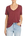 Atm Anthony Thomas Melillo Oversize V-neck Tee In Sangria