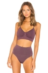 Yummie Emmie T-back Cami Bralette In Huckleberry