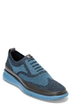 Cole Haan 2.zerogrand Stitchlite Water Resistant Wingtip In Blueberry Knit