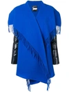 Moncler Padded Sleeves Cloak In Bluette