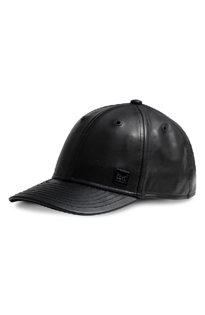 Melin Voyage Elite Leather Ball Cap - Black