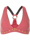Duskii Bay Breeze Bikini Top In Red