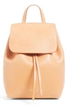 Mansur Gavriel Mini Leather Backpack - Beige In Cammello/ Rosa