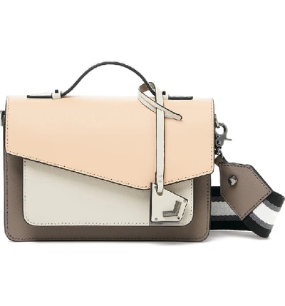 Botkier Cobble Hill Calfskin Leather Crossbody Bag - Pink In Nude Combo