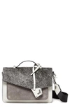 Botkier Cobble Hill Medium Printed Calf Hair, Suede & Leather Crossbody In Snow Fur