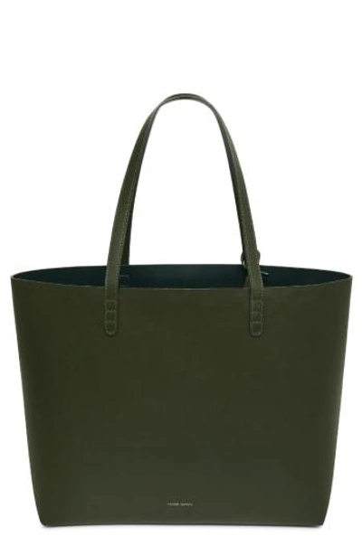 Mansur Gavriel Large Leather Tote - Green In Moss